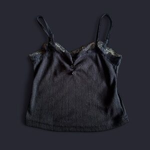 SHEIN Black Lace Trim Camisole